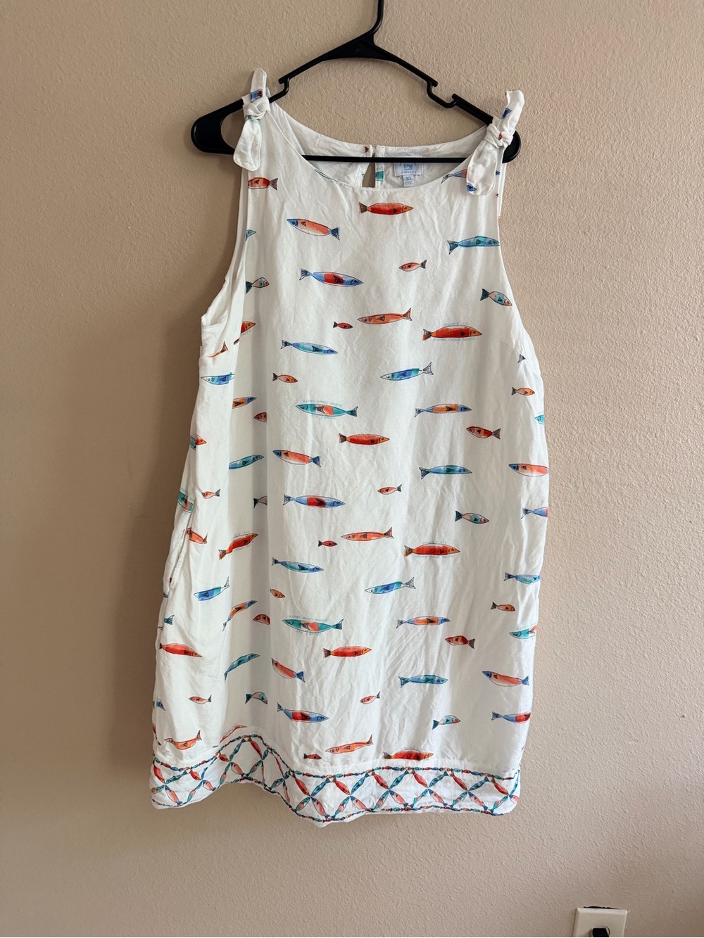 Crown & Ivy X Sewing Down South Isla Sleeveless Shift Dress Fishy Print